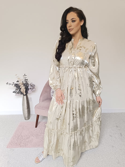 Woman's long shimmery dress Freya Collection